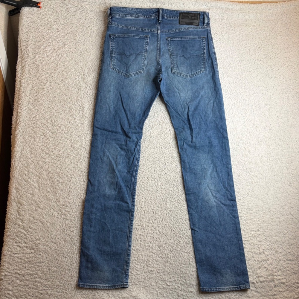 Diesel Buster Regular Slim Tapered Jeans Blue Stretch Denim 30x32 (33x31)